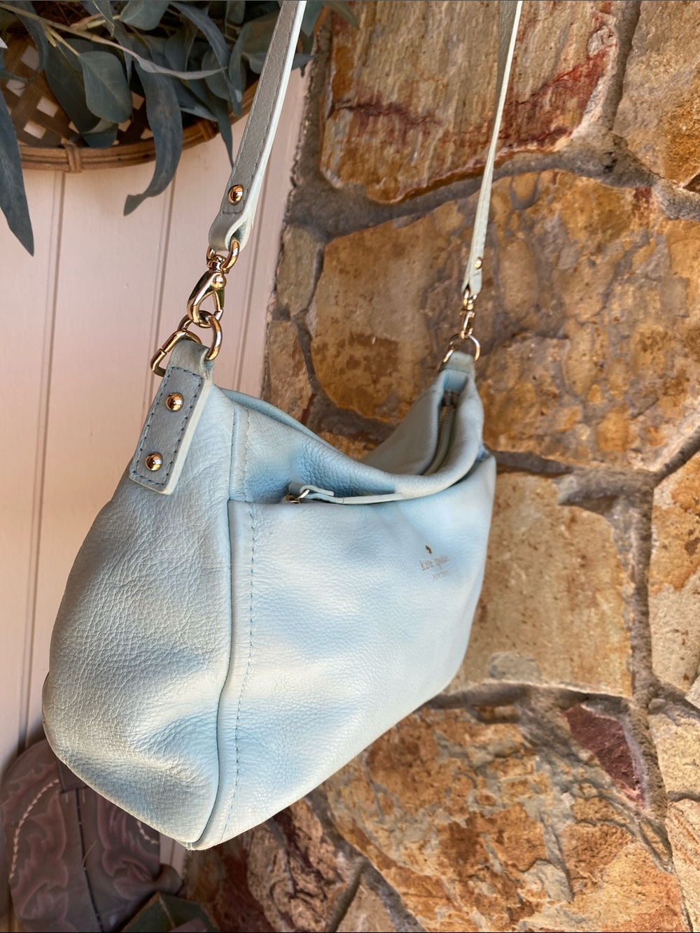 kate spade Mint Green Leather Crossbody Bag - Picture 6 of 11